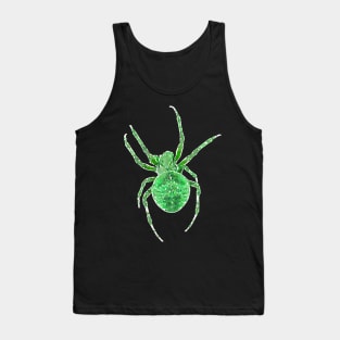 Green Spider Orb-Weaver Watercolor Style Tank Top